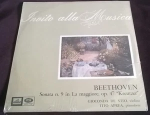 GIOCONDA DE VITO TITO APREA BEETHOVEN KREUTZER LP VDP QIM 6353 HMV ITALY SEALED - Imagen 1 de 2