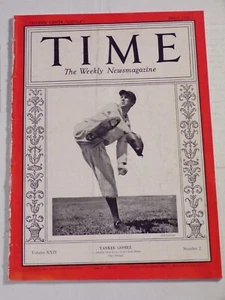 Time Magazine July 9, 1934, Vol 24 No 2, Yankee Gomez - 082323JENON2-30 - Picture 1 of 3