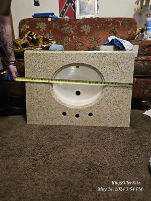 Encimera y lavabo de baño de ganito. Foto 1 de 4