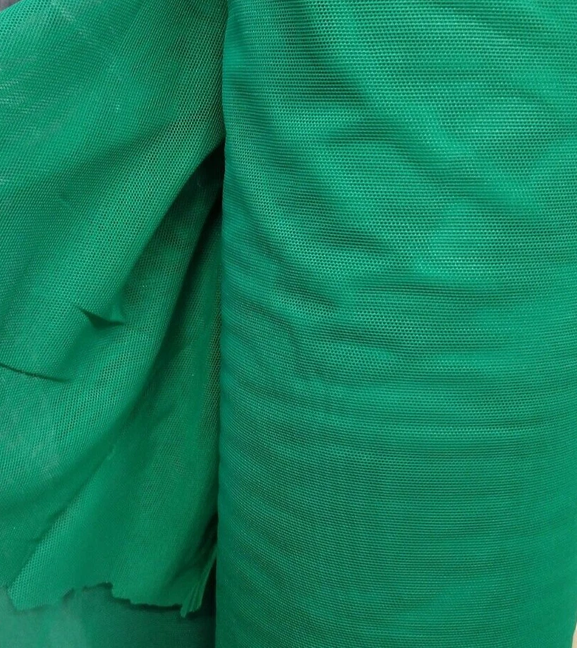1 yard 2 way stretch good weight mustard hunter green mesh - Image 1 of 1