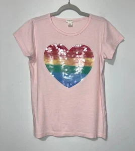 Crewcuts Girls T Shirt 12 Cotton Pink Crew Neck Short Sleeve Lightweight - Picture 1 of 5