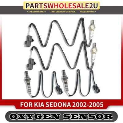 4x Sensores de oxígeno para Kia Sedona 2002 2003 2004 2005 3,5 L aguas arriba y aguas abajo Foto 1 de 4