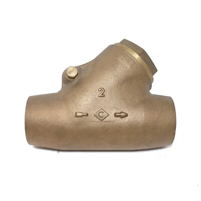 Crane FIG 1342, 2" Bronze Swing Check Valve, 300 psi CWP - Image 1 of 4