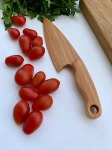 Safe Wooden Knife for Kids, Montessori Knife, Toddler Butter Knife - Picture 1 of 8