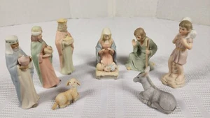 Vtg. Lefton 1983 The Christopher Collection 9 Pc. Nativity Scene 00350 Retired - Picture 1 of 13