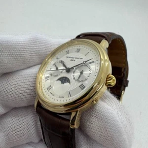 Reloj FREDERIQUE CONSTANT Triple Calendario Fase Lunar Batería Muerto Usado Hombres - Imagen 1 de 12