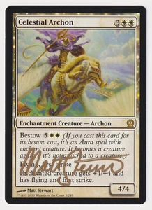 Gold Signed Celestial Archon HP Theros Artist Matt Stewart 2013 WOTC MTG Magic! - Picture 1 of 2