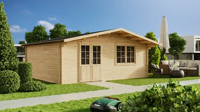 40 mm Gartenhaus ISO ca. 6x5 m Gerätehaus Blockhaus Schuppen Holzhaus Hütte Neu - Bild 1 von 4