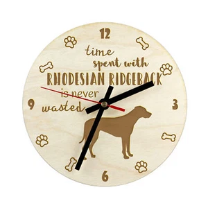 Rhodesian Ridgeback plywood clock larger Art-Dog - Picture 1 of 7