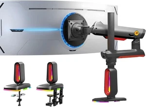 Gaming Monitor Arm for Flat/Ultrawide/Curved Monitors 32 to 60 inch, Heavy Duty - Picture 1 of 9