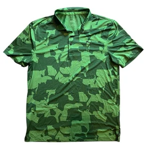 Puma Camouflage Polo Shirt Youth XL Green Golf Performance Stretch Camo - Picture 1 of 5