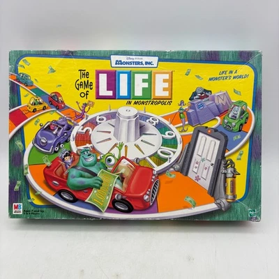 The Game of Life Monsters Inc COMPLETE Milton Bradley 2001 Disney Pixar Family - Image 1 of 4