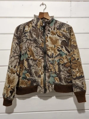 Vintage Woolrich Camo Hunting Jacket Men’s Size M Bomber Style Fleece See Pics - Image 1 of 4