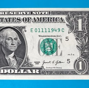 January 11, 1949 (E 01111949 C) BIRTHDAY $1 One Dollar Bill *UNC* - Picture 1 of 4