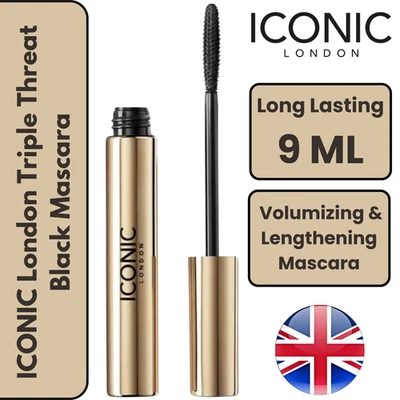 Iconic London Triple Threat Mascara - Black, 9 ml longer lashes - Image 1 of 4