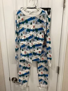 Hanna Andersson Kids Holiday Long John Pajama Set Size 150cm Size 12 - Picture 1 of 6