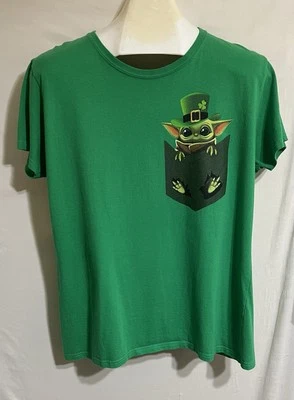 Camisa Juvenil Star Wars L Grogu Día de San Patricio Verde Bebé Yoda O Foto 1 de 4