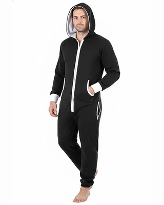 Para hombres Adultos 1 Mono Pijama Todo en 1 Con Capucha Sin Pies Mono de Una Pieza Foto 1 de 3
