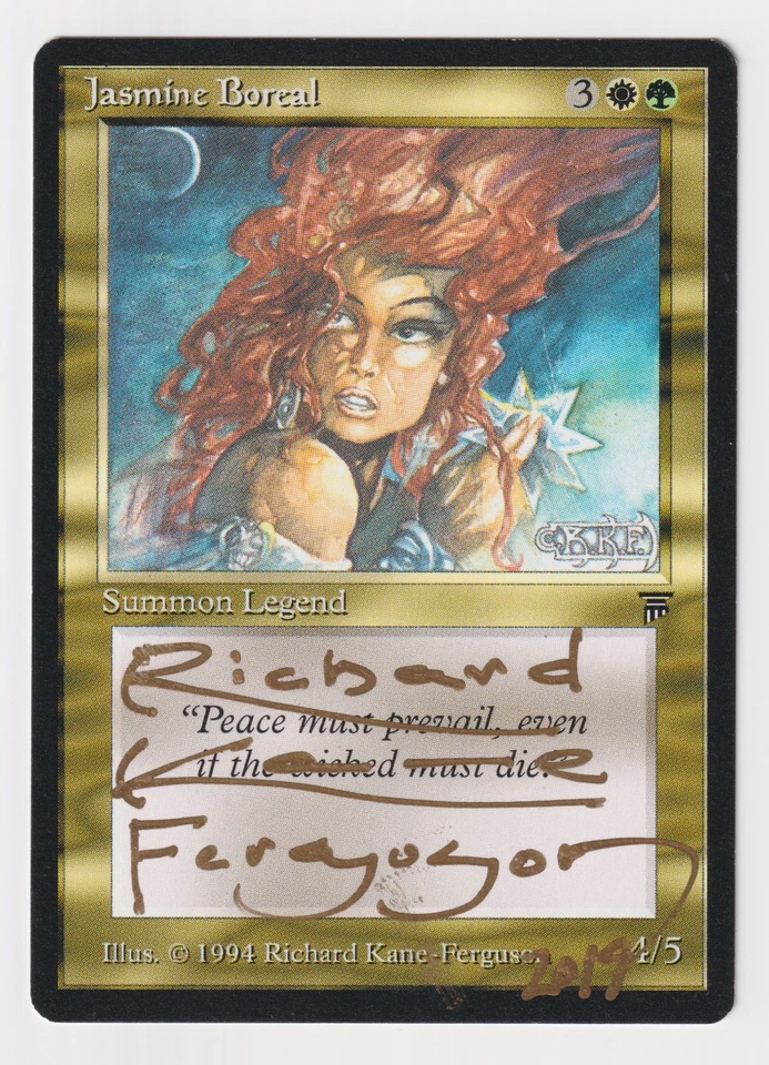 Gold Signed Jasmine Boreal LP Legends English Artist Richard Kane Ferguson MTG! - Image 1 of 2