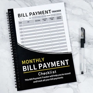 Bill Organizer Undated Monthly Payment Checklist Planner Tracker Budgeting Log - Picture 1 of 12