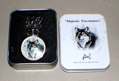 Majestic Encounters- Wolf Pocket Watch by Avon - Image 1 of 4