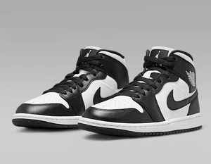 Nike Air Jordan 1 Mid Negro Blanco Hierro Gris DQ8423-001 Hombres Talla 7 Nuevo - Imagen 1 de 7