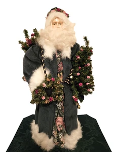 OOAK Vintage Artisan Christmas Santa Doll Decor Hand Painted Large 24" Signed - Picture 1 of 9