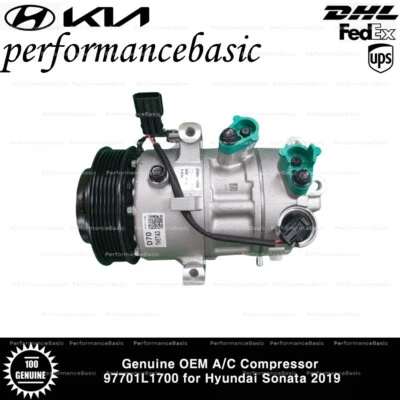 Compresor de aire acondicionado original OEM 97701L1700 para Hyundai Sonata 2019 Foto 1 de 3