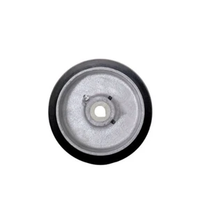 Rueda motriz con llave de hierro fundido con banda de rodadura de goma de 4" x 2" - Diámetro de 3/4" - Rueda de servicio - Imagen 1 de 5