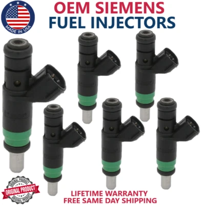 Новый x6 OEM SIEMENS топливные форсунки для 2002-2006 Audi A6 Quattro A4 Quattro A4 A6 - Изображение 1 из 3