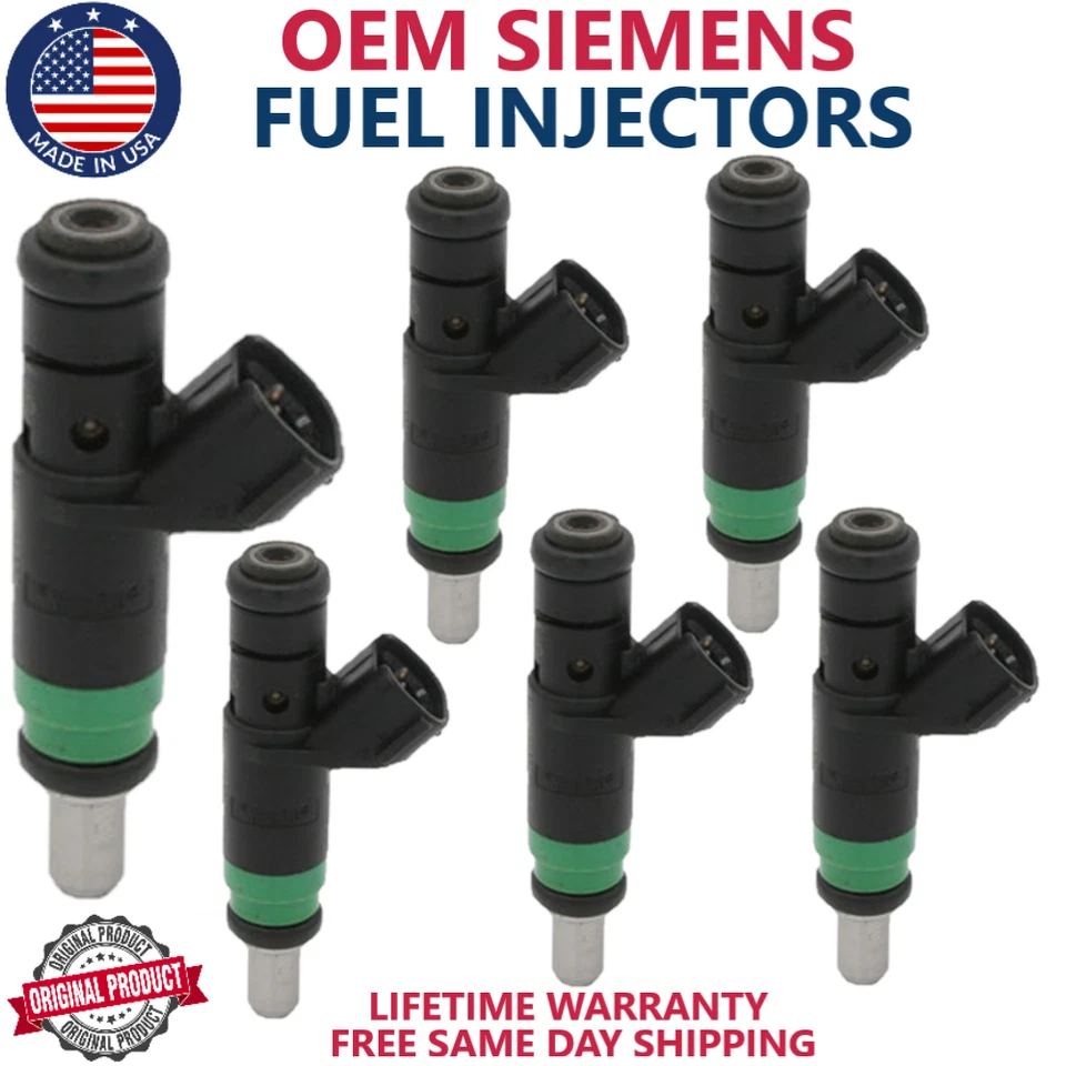 Оригинальные топливные форсунки Siemens x6 для Audi A6/A6 Quattro 3,0 л V6 2002-2006 годов выпуска - Изображение 1 из 3