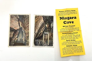 Harmony Minnesota Niagara Cave Vintage Postcards And Flyer Crystal Chapel MN - Picture 1 of 2