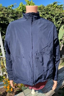 WeatherProof Jacket Men's L Blue  FULL ZIP Nylon Shell — 第 1/4 张图片