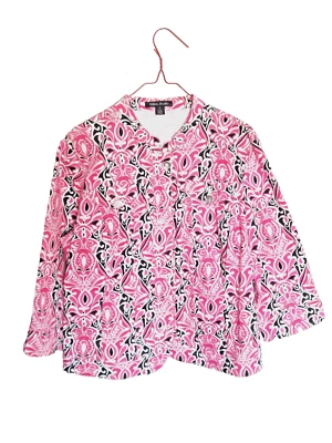 Chaqueta Blazer Tribal Studio Mujer Talla Med Ligera Manga 3/4 Rosa Negra Foto 1 de 4