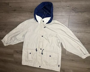 Vintage Pacific Trail Full Zip Weatherproof Jacket With Hood Beige Men’s L Large - Picture 1 of 12