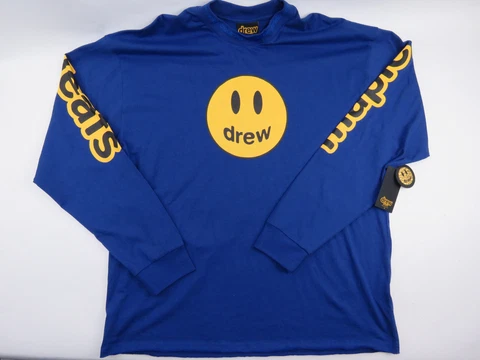 New! Toronto Maple Leafs x Drew House NHL Hockey L/S T Shirt Size XXL Blue Cover