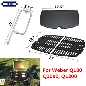 60040 Burner, 6558 Griddle, 7644 Cooking Grates for Weber Q100 Q120 Q1000 Q1200 - Picture 1 of 19