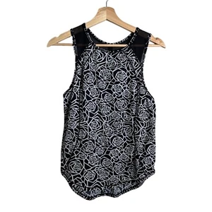 Lululemon Sculpt Tank Damen Größe S Posey Print schwarz weiß geblümt LESEN - Bild 1 von 9