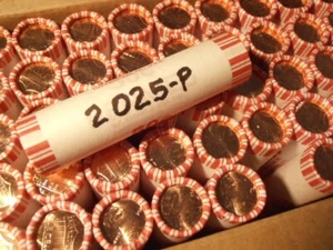 2025 P Lincoln Cent Stempelglanz, eine Rolle, sofort lieferbar - Bild 1 von 4