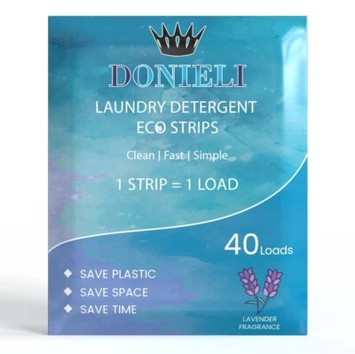 DONIELI Eco-Friendly Laundry Detergent Sheets, 40 Loads, Lavender Fragrance, Bio - Image 1 of 4