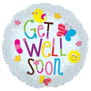 Get Well Birds & Butterflies 24" Foil Balloon (Packaged) - Bild 1 von 1