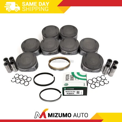 Pistons w/ Rings fit 04-12 Infiniti Nissan Armada Pathfinder 5.6L VK56DE - Image 1 of 4