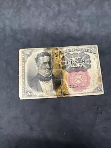 1874 10 Cents Fractional Note Very Nice note Cull circ Taped Torn - Picture 1 of 4