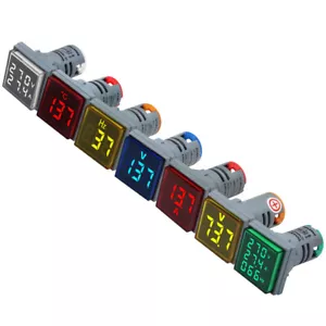 Display digitale 22 mm AC DC tensione amperometro frequenza indicatore luce termometro - Foto 1 di 9