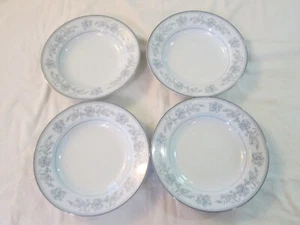 Set of 4 Mikasa Fine China "Dresden Rose" Soup Bowls 8 1/2" ~MINT~ - Picture 1 of 5