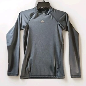 Adidas Climalite Tight-Fit Performance Tee Under Shirt Gray Sports Boys Youth L - Picture 1 of 9