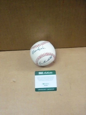 W. Spahn & L. Burdette, Milwaukee Braves, Signed Wilson A1010 Baseball, w/COA - Image 1 of 4