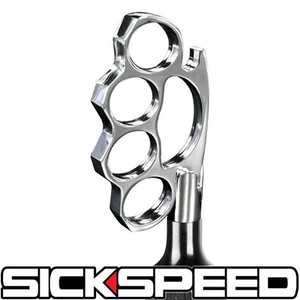 CHROME SHIFT KNOB FOR MANUAL SHORT THROW GEAR KNUCKLE BUSTER SHIFTER 10X1.25 K61 - Picture 1 of 1