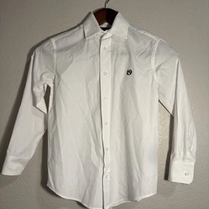 Ralph Lauren Boys Sz 8 White Button Down Collar Wedding Father’s Day Ring Bearer - Picture 1 of 10