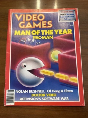 1982 August VIDEO GAMES Magazine #1 PAC-MAN Man of the Year RARE! Golden Era - Image 1 of 4